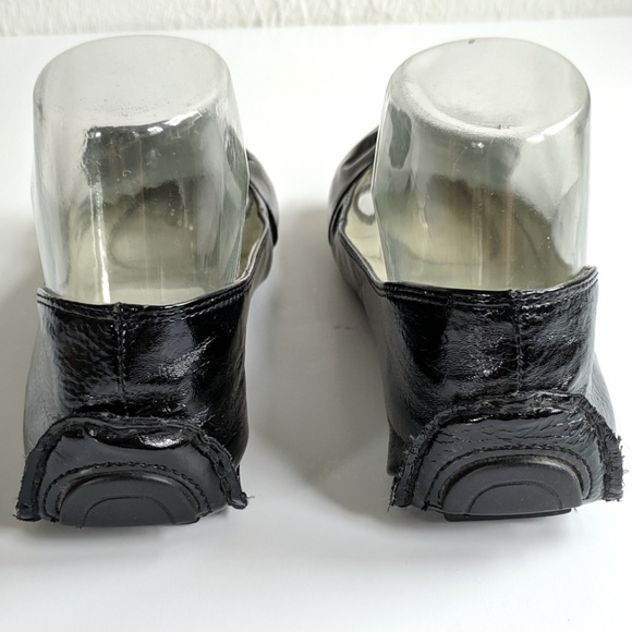 Black Patent Flats Bow Nine West EUC - Picture 5 of 8